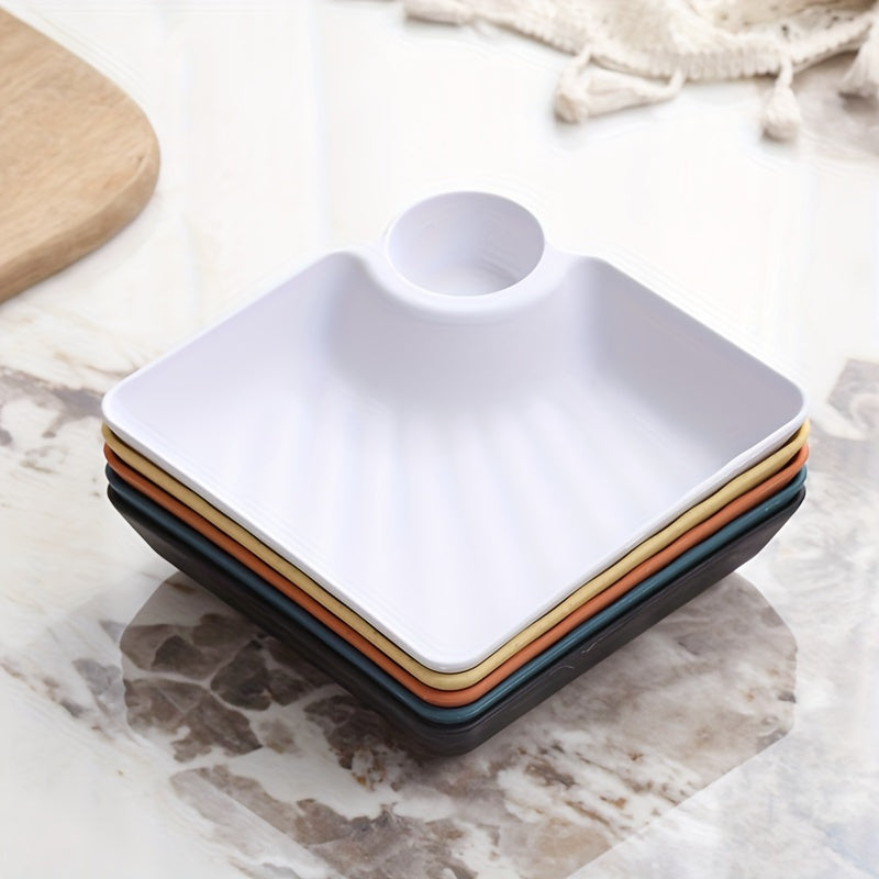 Japanese Snack Platter with Fries Dipping Sauce Sushi Dim Sum Dumpling Plates