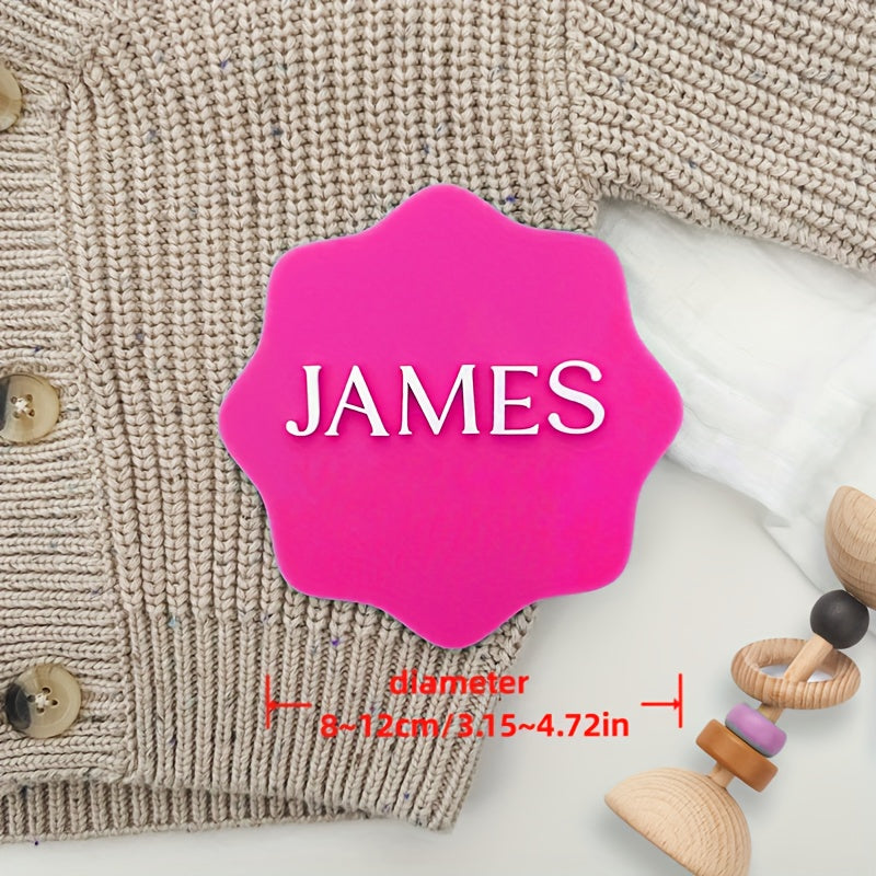 Shaxsiylashtirilgan Akril Sovg'a Savatchasi Tegi Ism, Baxtli Xabar va Sovg'a Qadoqlash Marker bilan - 1 Dona