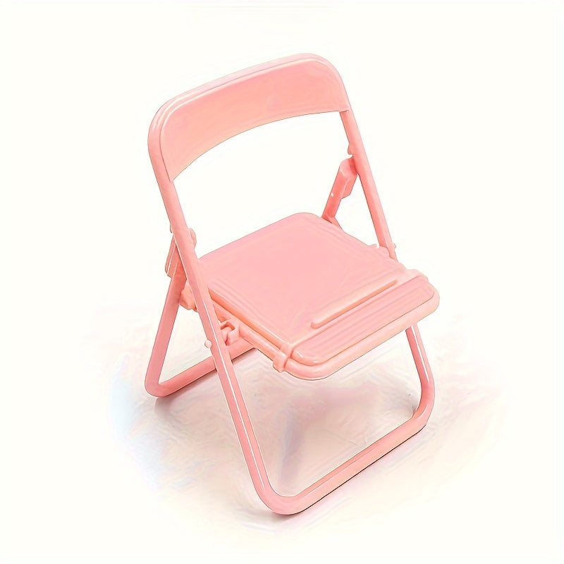 Folding Chair Phone Holder Plastic Mini Jewelry Stand Portable Display Rack