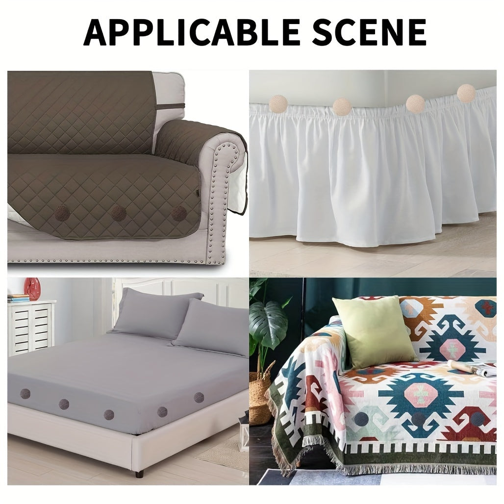 Pack of 20 Linen Covered Button Twist Pins for Upholstery and Home Decor