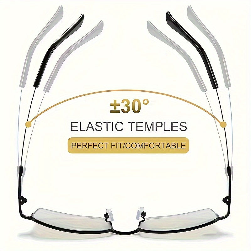 Многофункциональные компьютерные очки для чтения из титанового сплава с пружинной петлёй +1.0 до +3.5