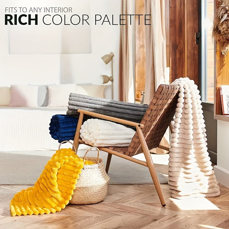 Faux Fur Sherpa Throw Blanket for Bed Sofa Cozy Warm Lightweight