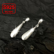 Women's Silver Stud Earrings Geometric Waterdrop Design Hypoallergenic Lightweight Jewelry