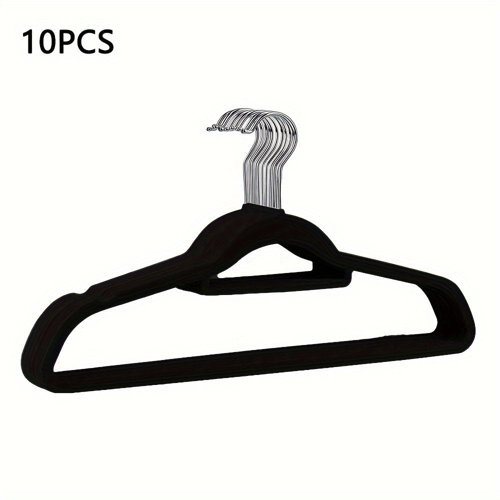 Pack of 10 Velvet Hangers with Swivel Hooks Non-Slip Space Saving Includes Tie Bar for Coats Suits Dresses