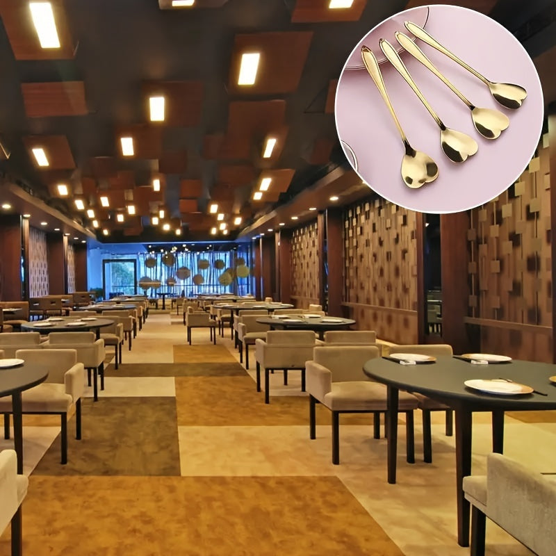 Heart-Shaped Stainless Steel Spoon Set for Holiday and Daily Use