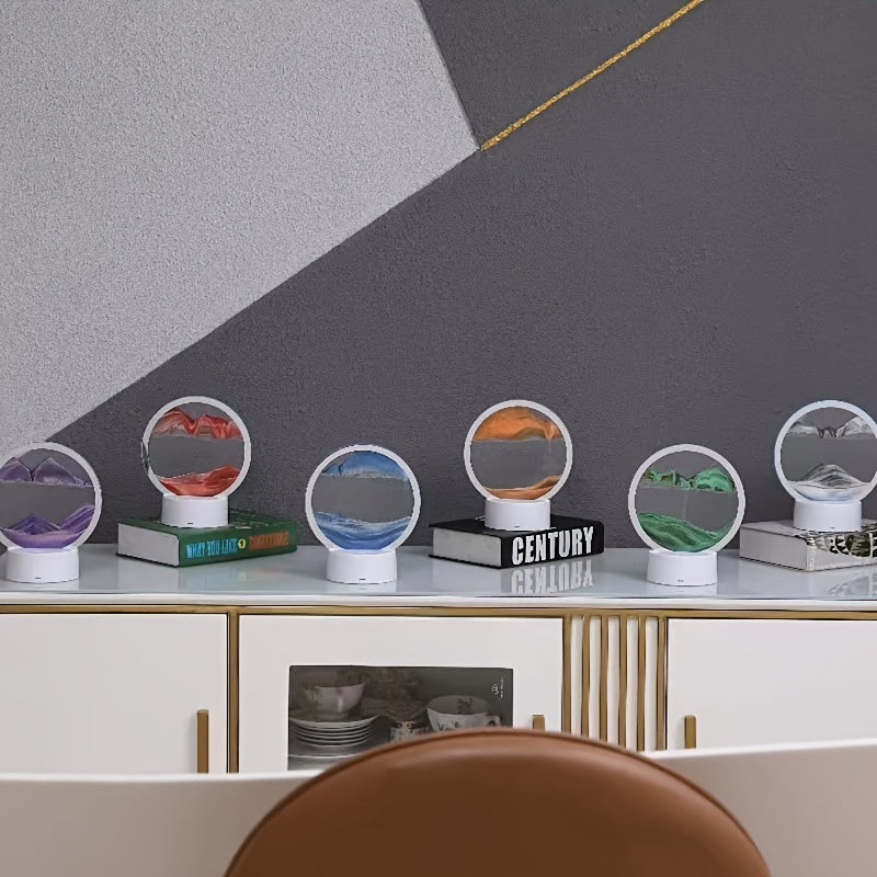 3D Quicksand Desk Lamp Dimmable LED Night Light Creative Home Decor Gift for Friends