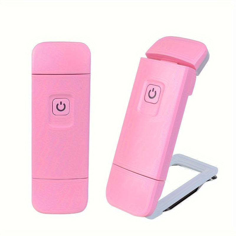 Rechargeable LED Clip-On Book Light with Adjustable Brightness Eye Protection and Portable USB Power