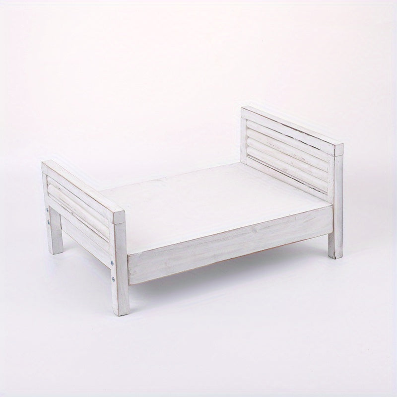 Baby Photo Props for Newborns and First Month Milestones Wooden Bedset for Children's Photos Christmas Halloween Thanksgiving