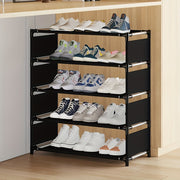 Многоуровая текстильная полка-органайзер для обуви для общежитий и домашнего хранения