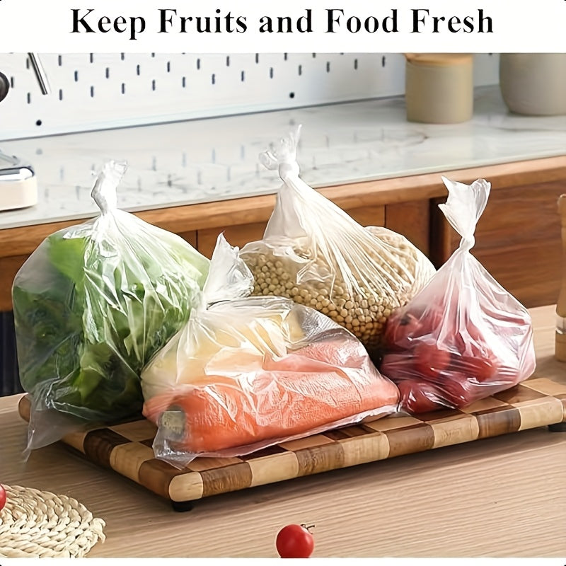 Transparent food storage bags with freshness protection for bread fruits vegetables freezer safe PE polyethylene