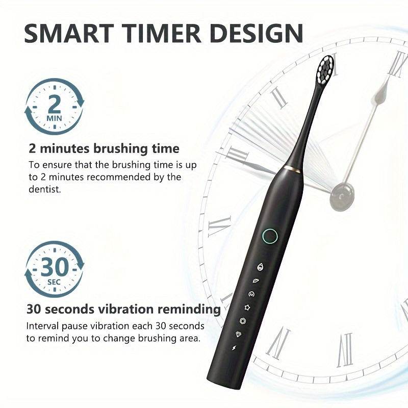 Electric Toothbrush for Adults X2 USB Rechargeable 4 Modes 500mAh Lithium Polymer Battery
