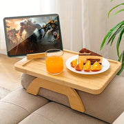 Adjustable Sofa Armrest Tray with Phone Holder for Eating and Snacking