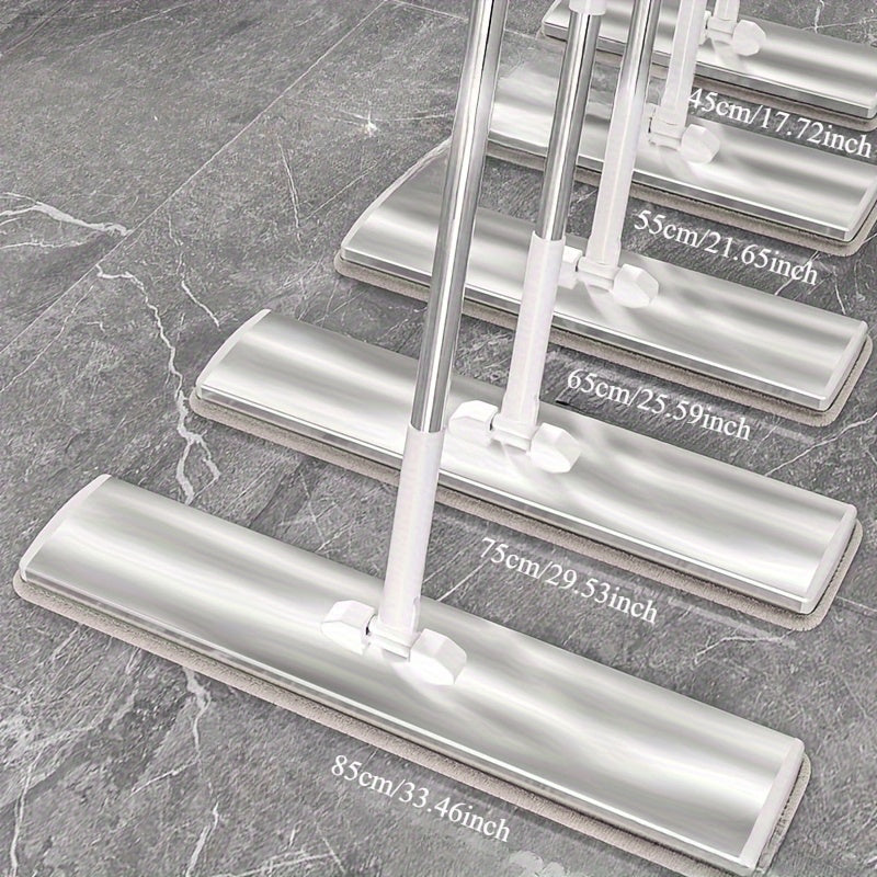 Aluminum Alloy Flat Mop with Telescopic Handle for Wet Dry Cleaning in Home and Industrial Use