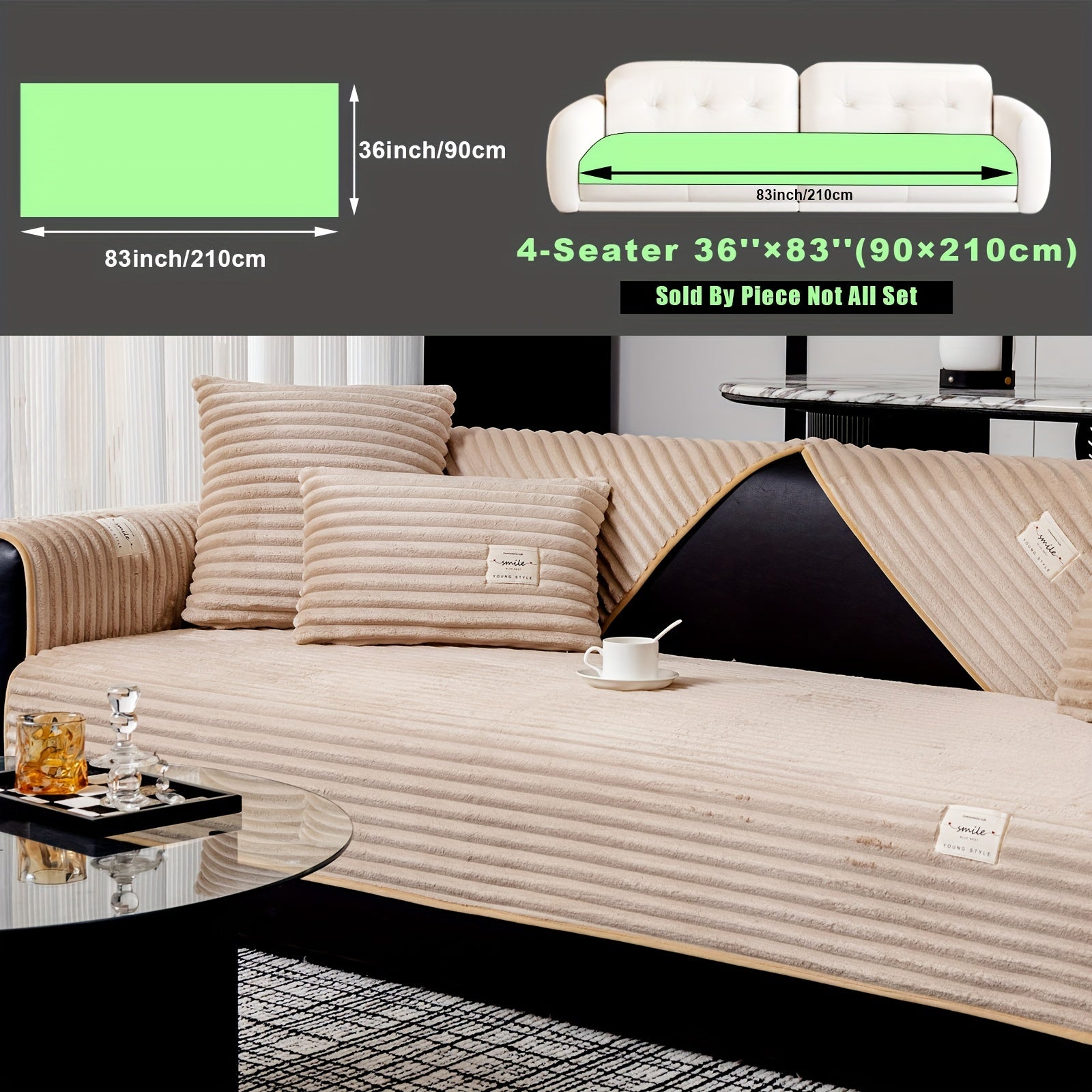 Плюшевый чехол на диван из бархата, противоскользящий, для домашних животных, моющийся в машине, современный стиль, все размеры