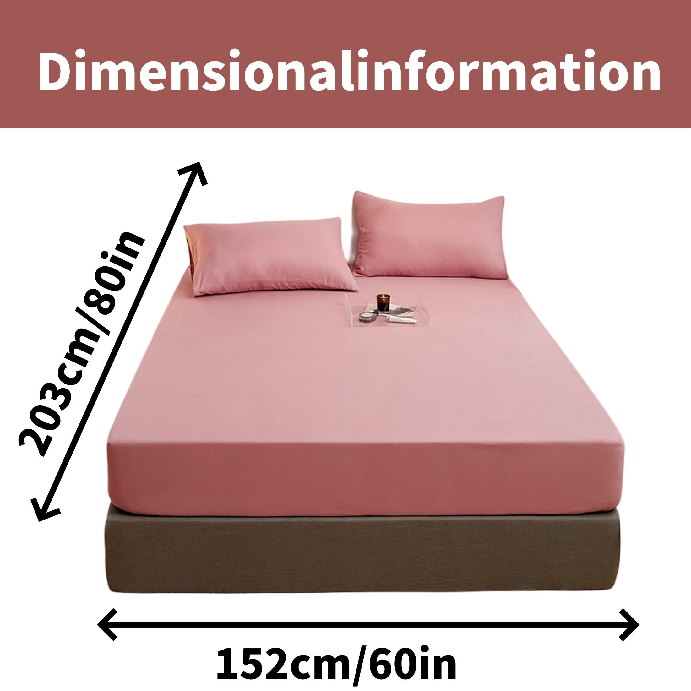 Juego de sábanas ajustadas de poliéster cepillado con 2 fundas de almohada, con bolsillo profundo, ropa de cama