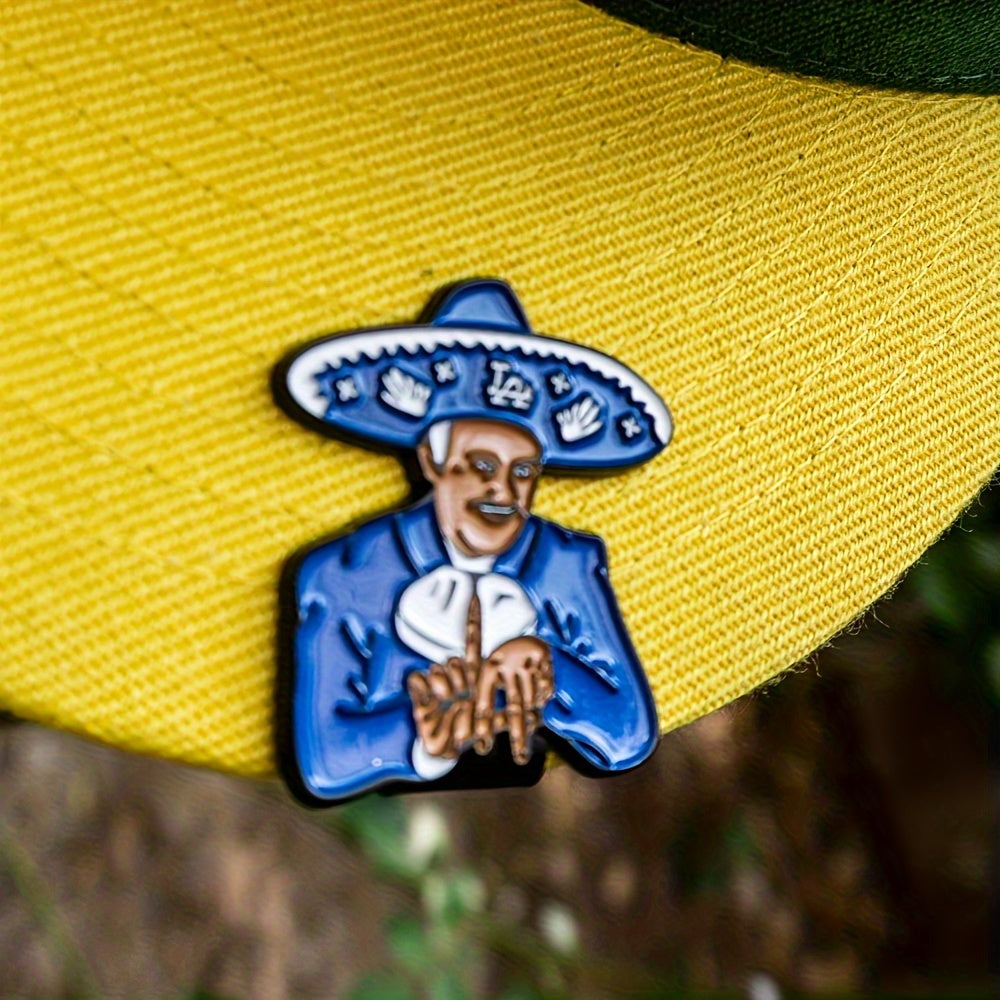 Men's Blue Zinc Alloy Hat Clip for Baseball and Mexican Caps