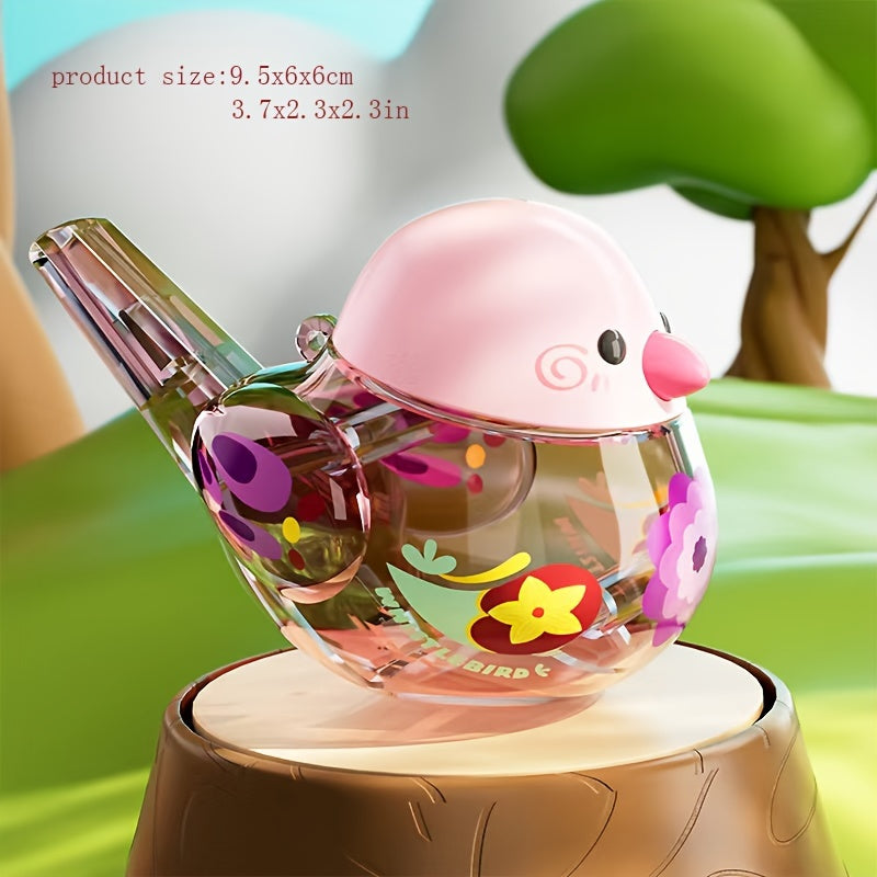 Water Bird Whistle Toy for Kids with Bird Call Sound Water Play Accessory Red Yellow Blue