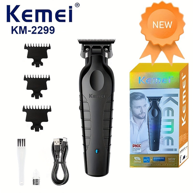 Cortapelos inalámbrico recargable, carga rápida, cuchillas de precisión, uso en hogar y salón, negro