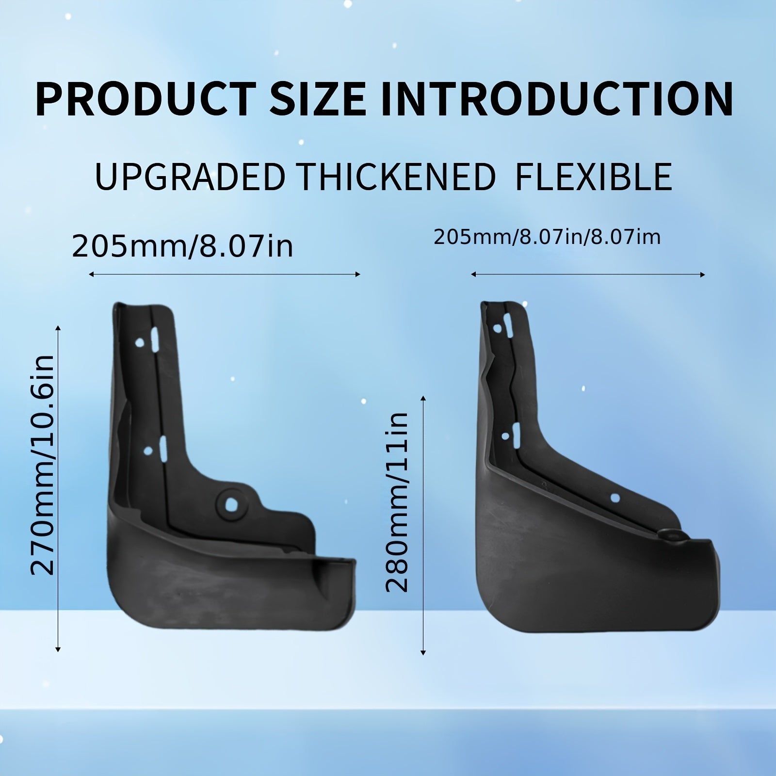 4Pcs Car Fender Mudguards for Front and Rear Wheels Durable Scratch-Resistant