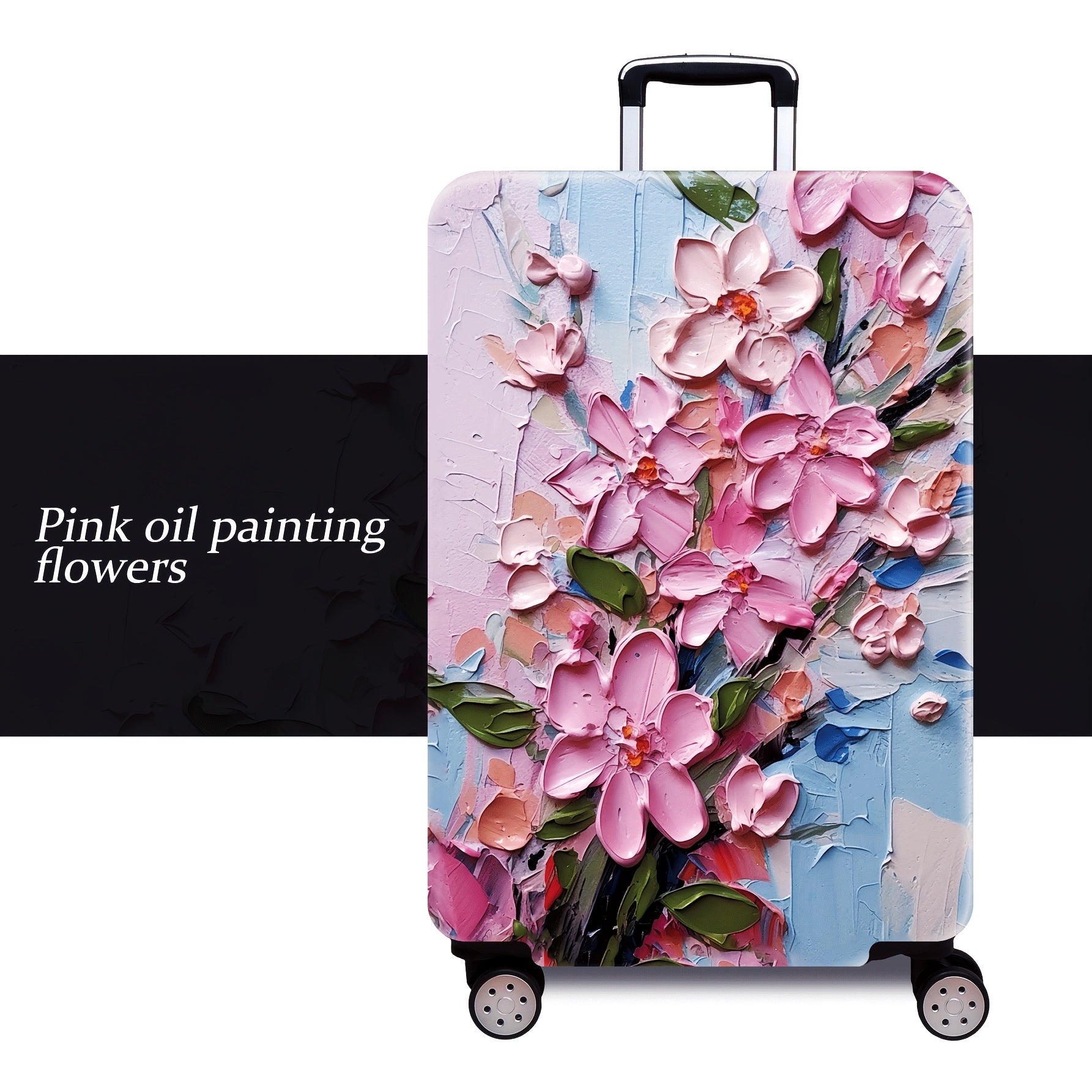 Vibrant Floral Butterfly Luggage Cover Polyester TSA-Approved 50.8-71.12 cm