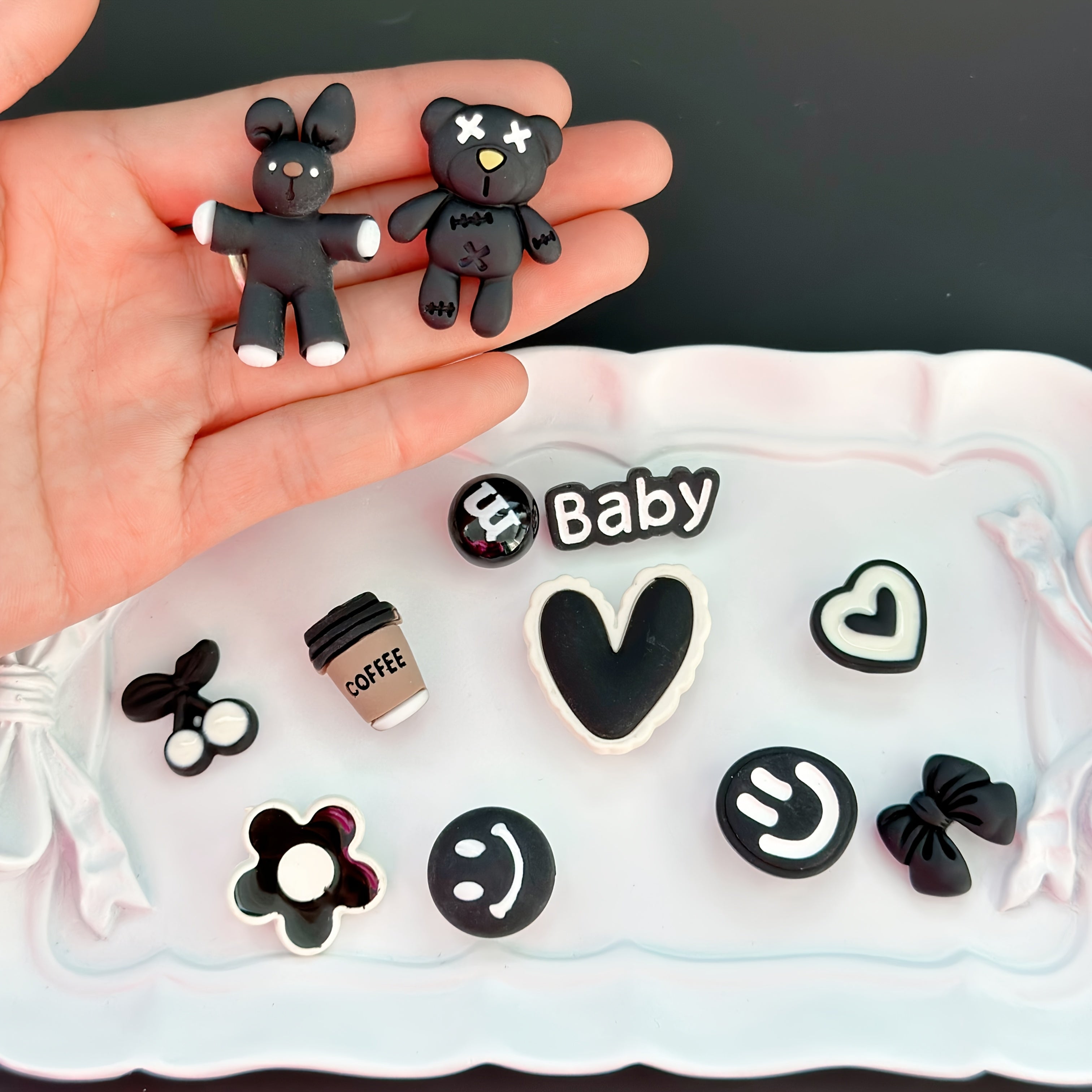 12pcs Animal-Themed Shoe Decorations ABS Material DIY Accessories for Kids and Adults