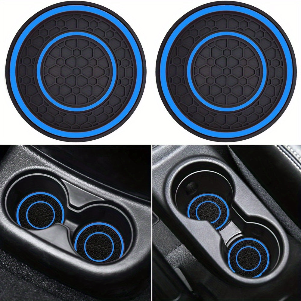 Red and Black Silicone Car Cup Holder Coaster Anti-Slip Dustproof Easy to Clean