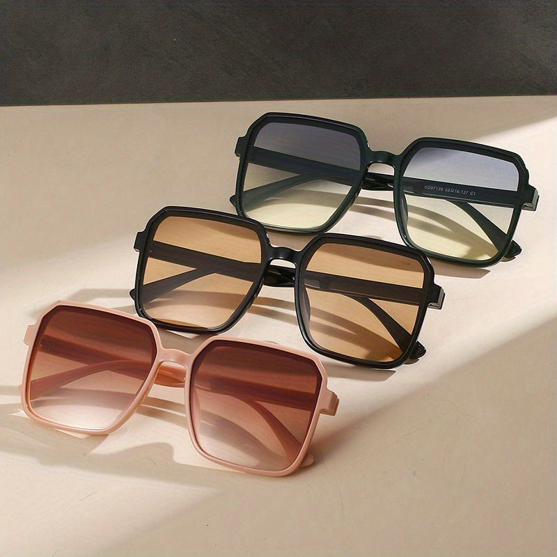 Square Fashion Glasses for Men and Women Reduce Glare UV Protection Beach and Everyday Use