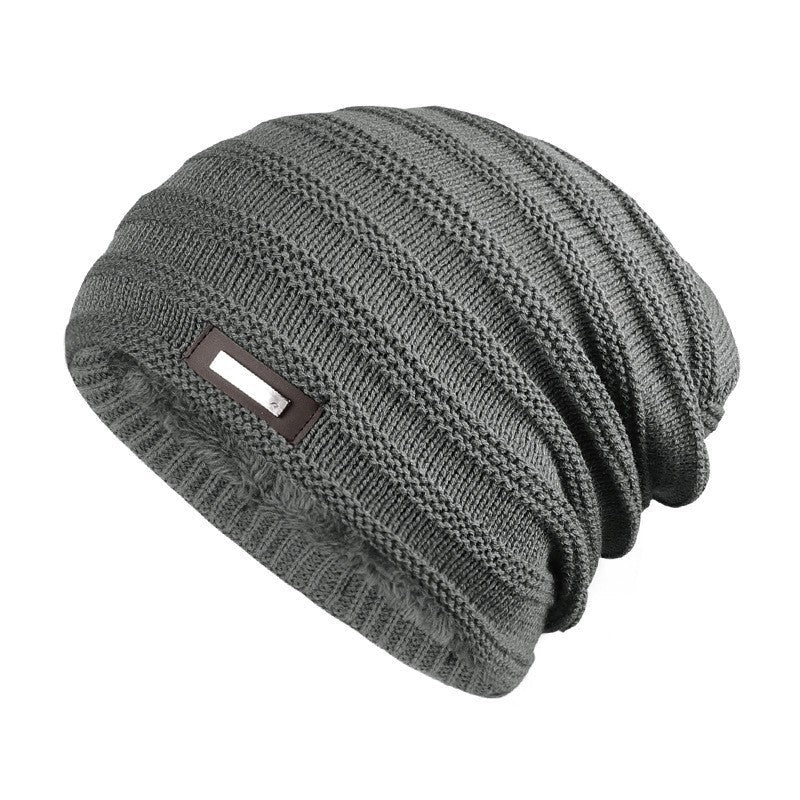 Men's Fleece Knitted Winter Hat Warm Outdoor Cap