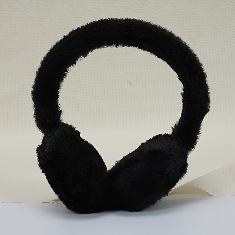 Women's Plush Earmuffs Winter Warm Comfortable Elastic Fit Polyester Fiber