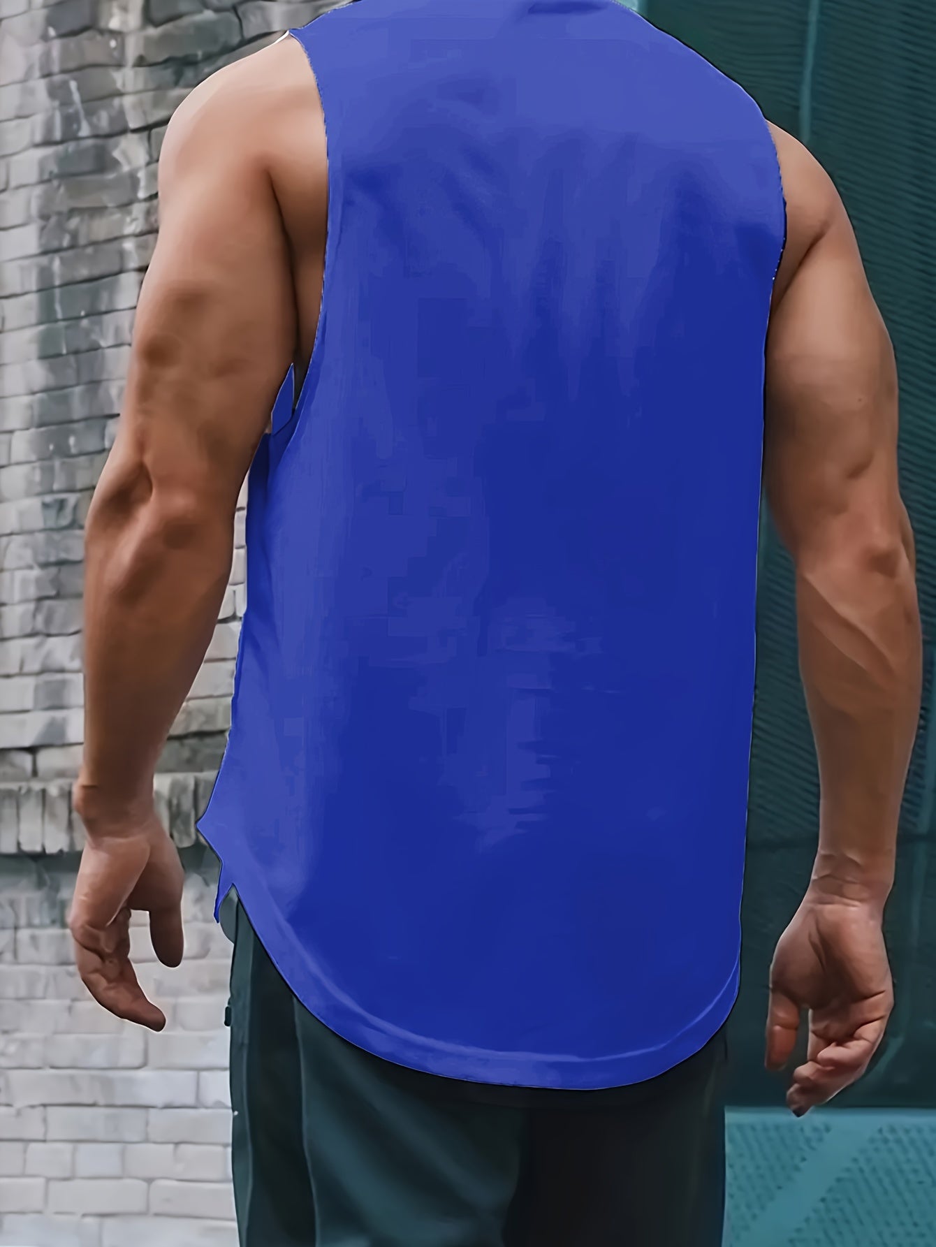 Men's Plus Size Sleeveless Tank Top for Running Training and Workouts Quick-Dry Breathable Polyester