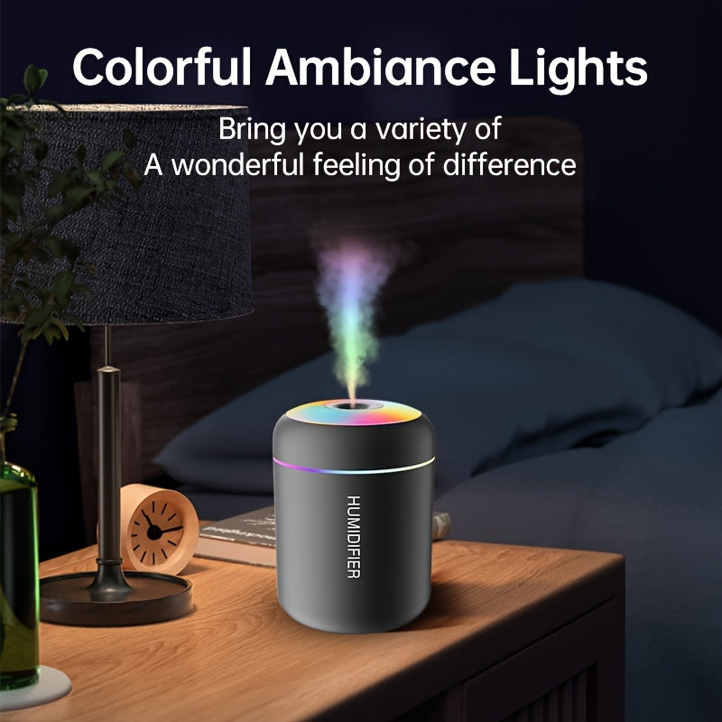 Portable USB Humidifier with Lights and Aromatherapy for Cars, Office, Bedroom