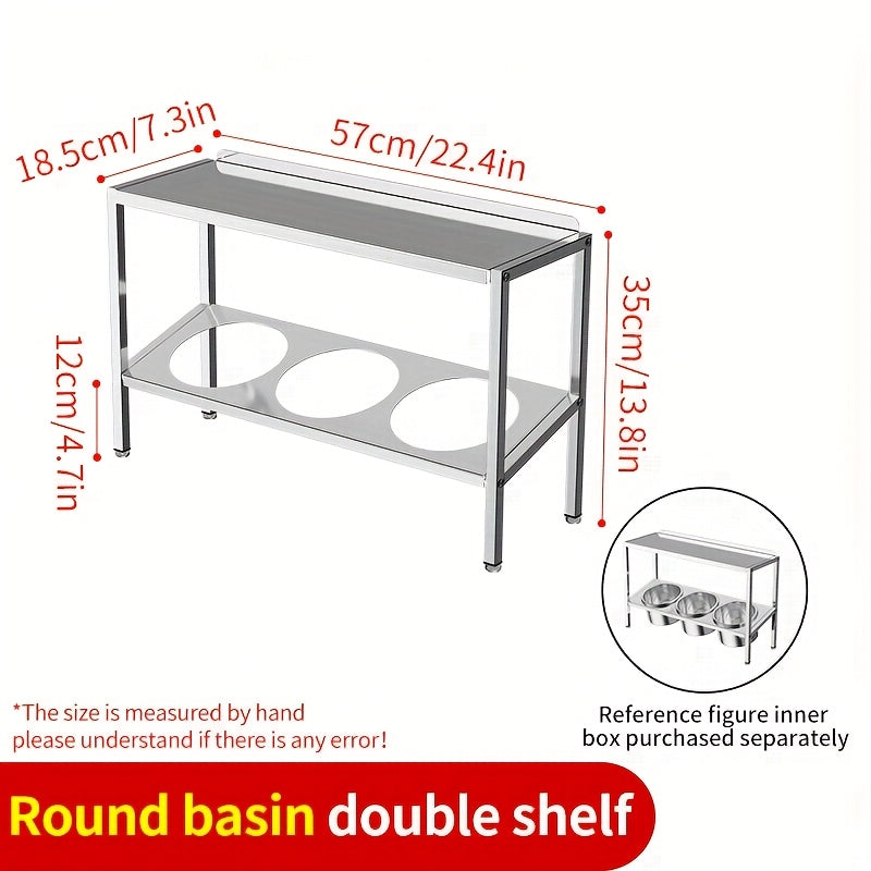 Commercial Grade Unfinished Stainless Steel 3-Tier Spice Rack Organizer with 16 Jars