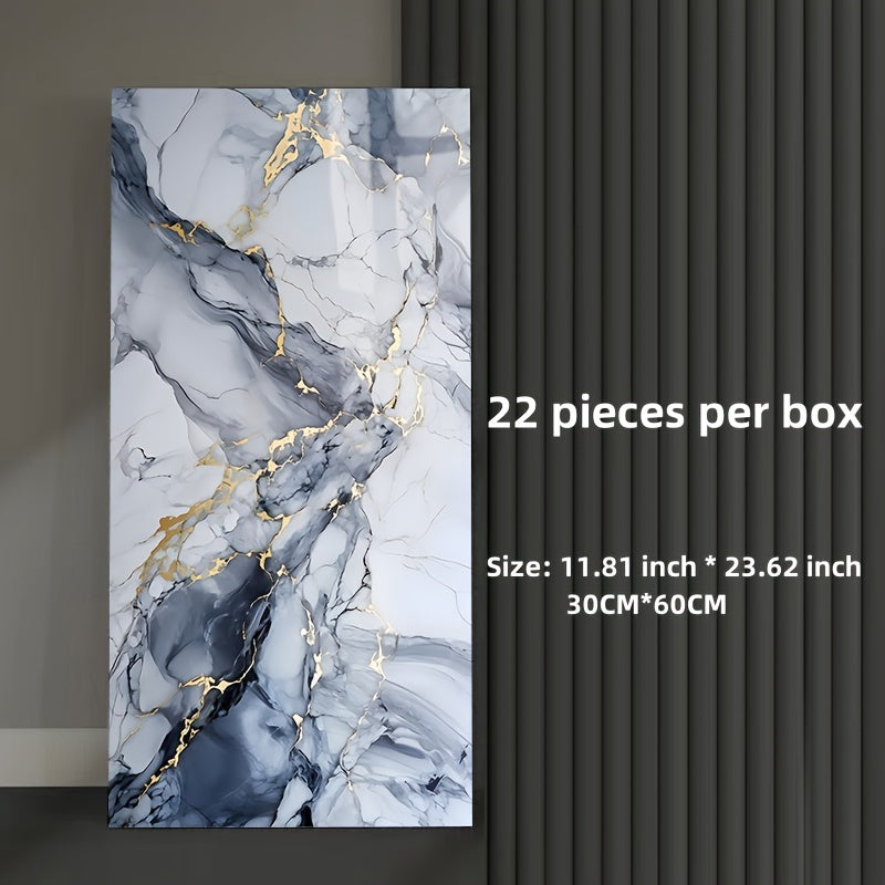 3D Imitation Marble Ceramic Wall Stickers Self-Adhesive for Home Decoration 10/22pcs
