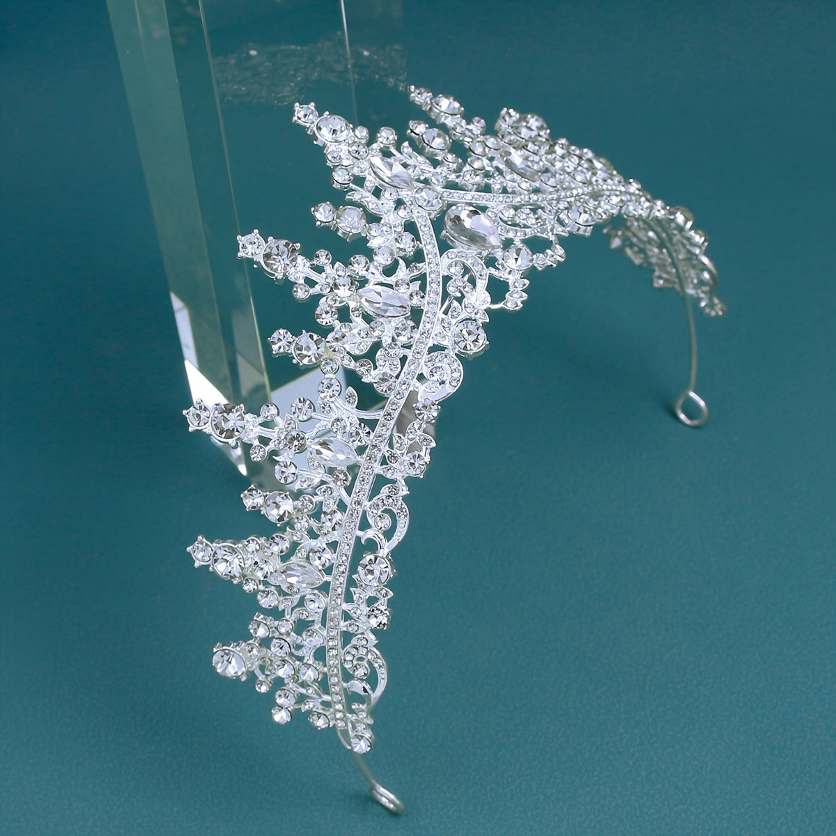 Bridal Crystal Hair Crown with Rhinestones and Comb for Weddings and Parties