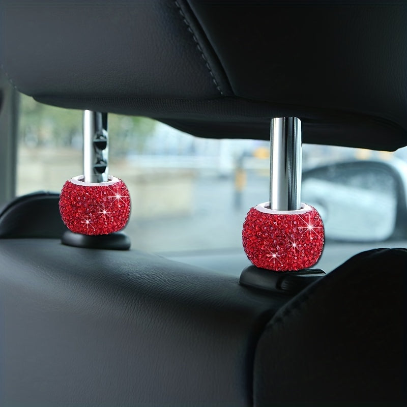 Women Car Interior Rhinestone Headrest Decoration Ring