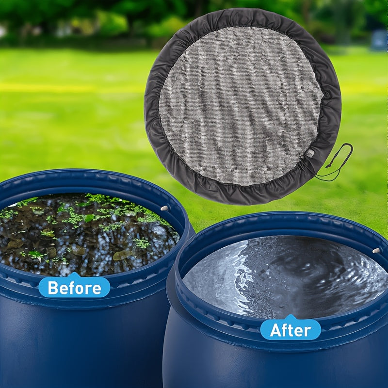 Регулируемая сетчатая крышка для бочки для дождевой воды с шнурком для сбора дождевой воды на улице