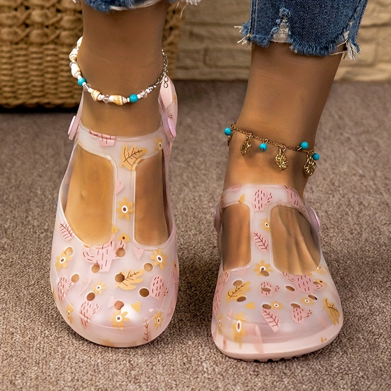 Women's Perforated Breathable Sandals Outdoor Beach Shoes Soft Sole