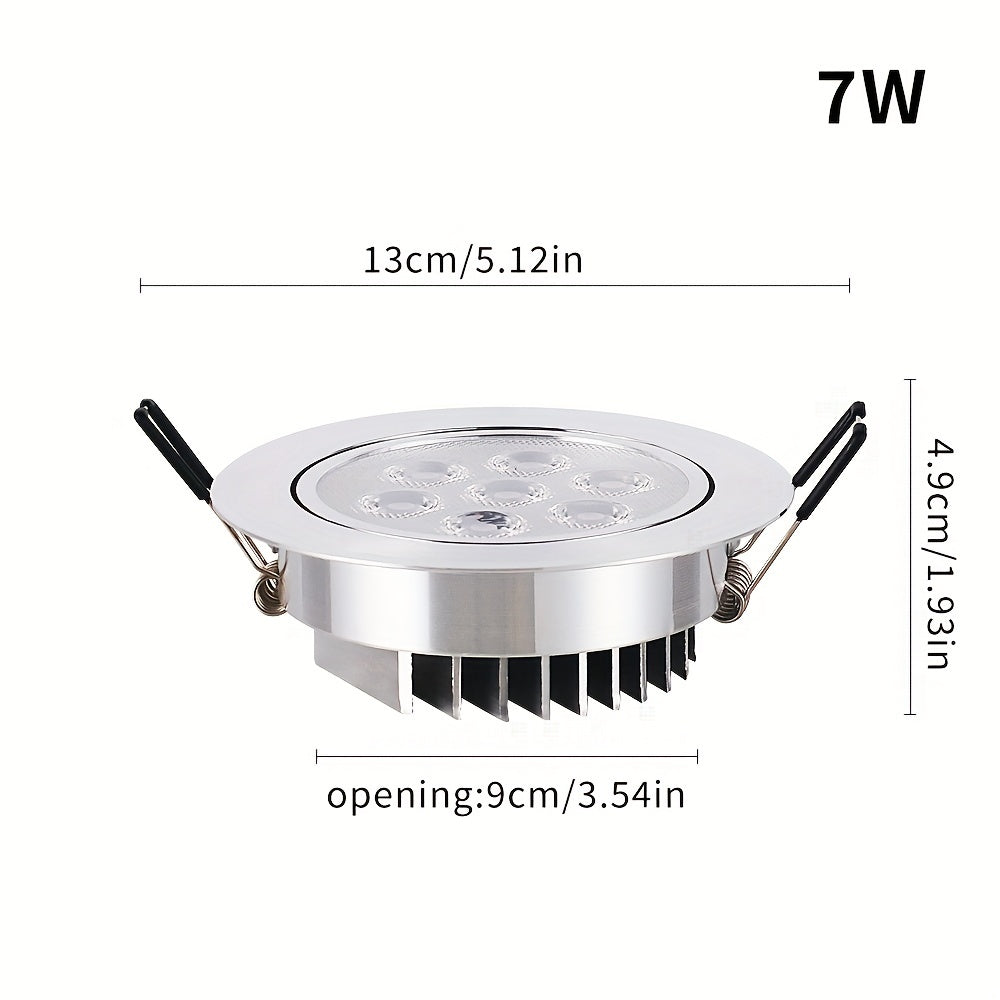 Recessed LED Ceiling Lights 3W 7W 12W Energy-Efficient Metal Panel for Office Hotel Mall Home