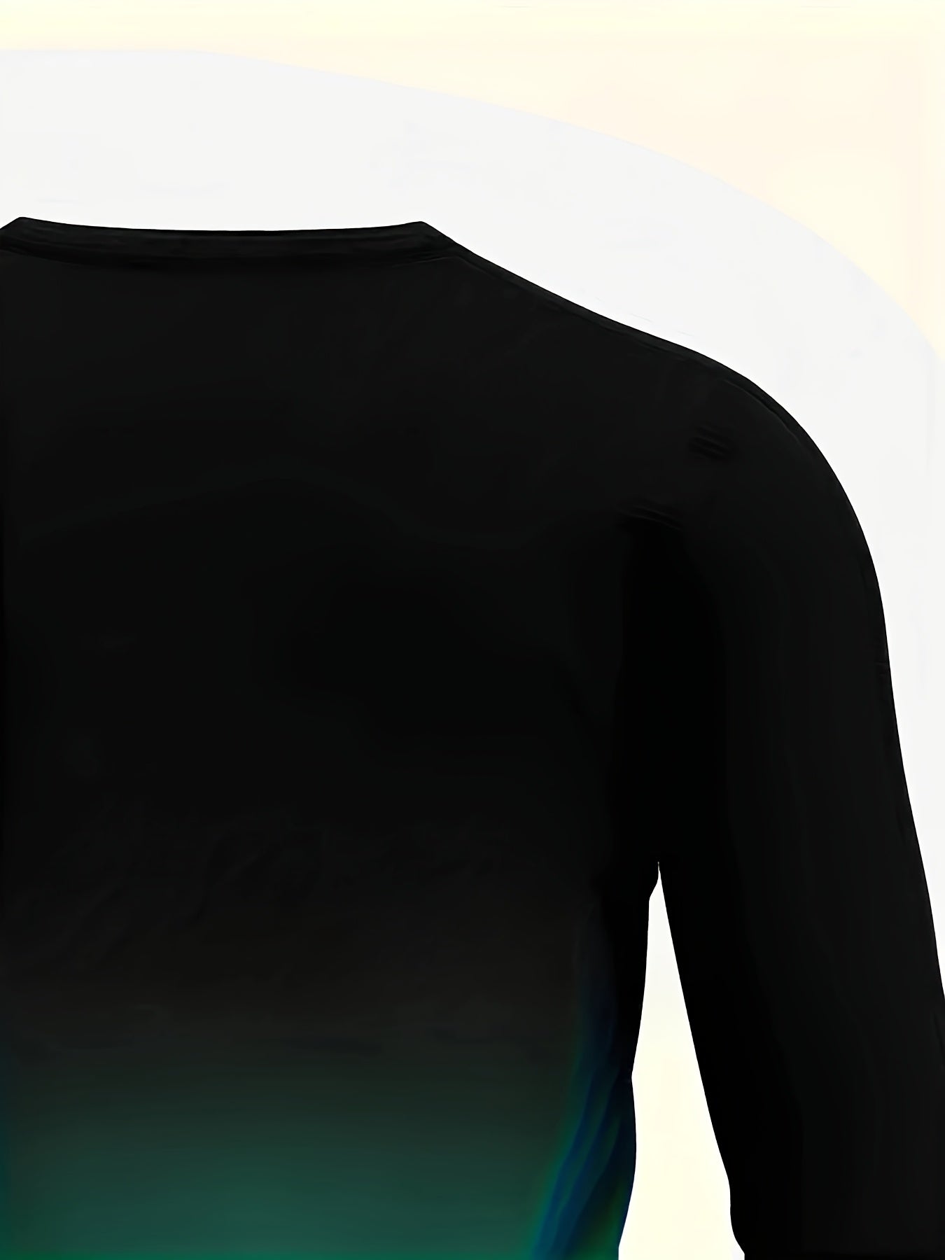 Men's Long Sleeve T-Shirt Gradient Color Polyester Crew Neck Letter Print Casual