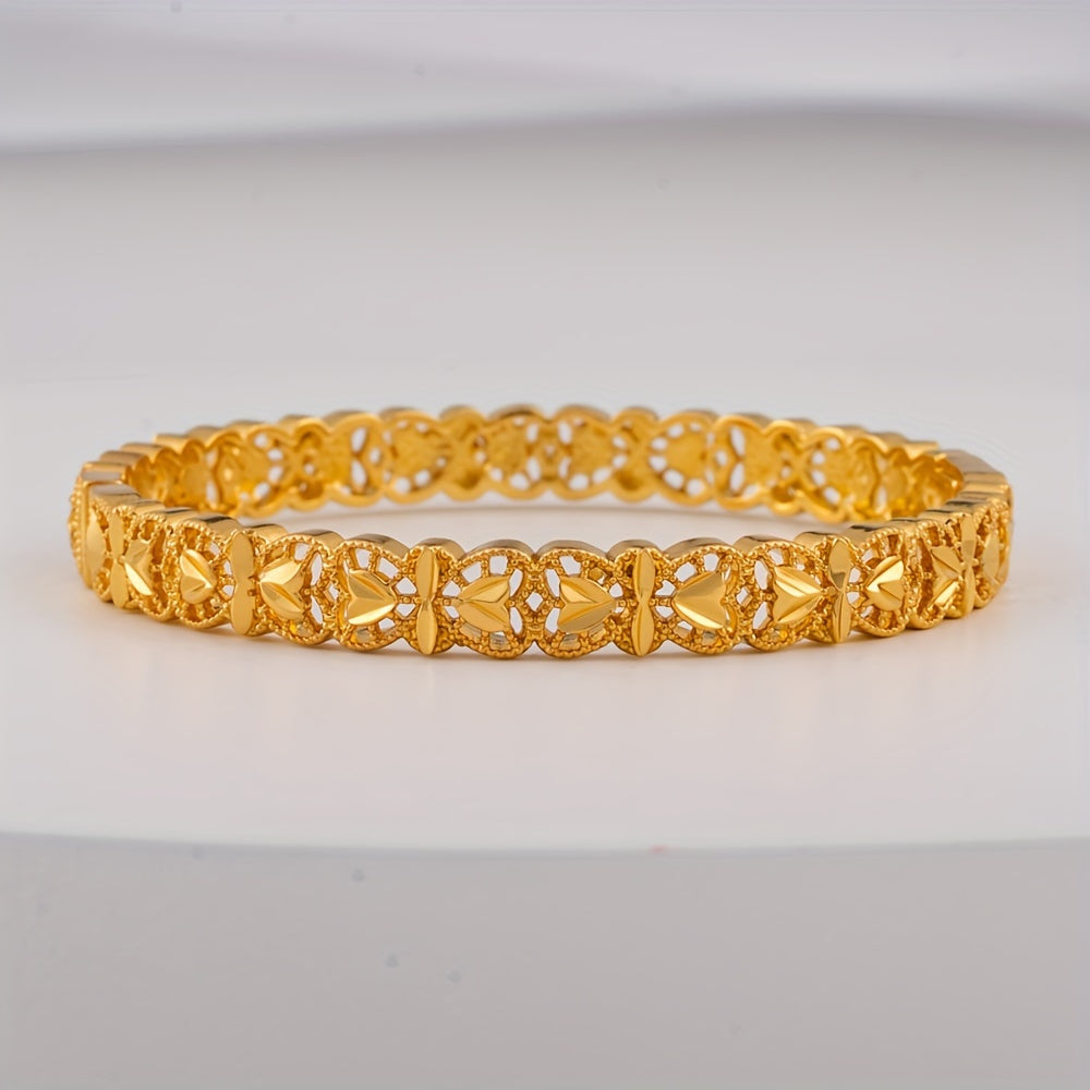 Women’s Copper Open Cuff Bracelet Filigree Jewelry for Wedding and Daily Wear