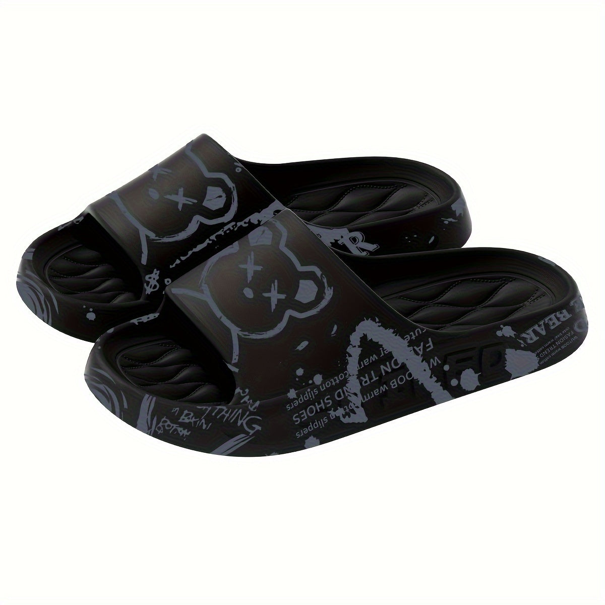 Unisex Casual EVA Slides Open Toe Slip-On Indoor Summer Bathroom Slippers