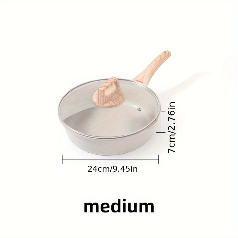 White Maifan Stone Frying Pan Non-Stick Flat Cookware for Eggs Pancakes Steaks