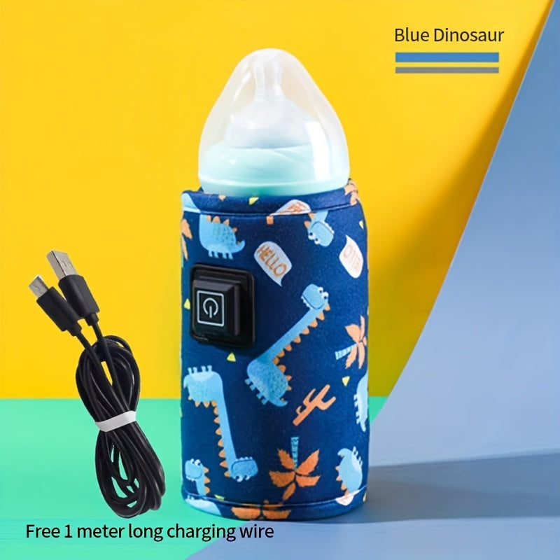 Portable Baby Bottle Warmer with USB Water Heater Insulated Travel Stroller Bag