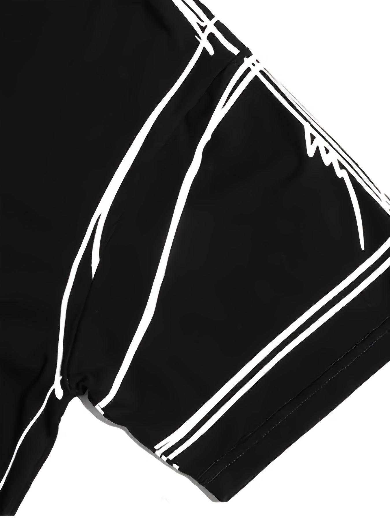 Camiseta de verano para hombre, dibujada a mano en Harajuku, de manga corta, casual, de tejido de punto