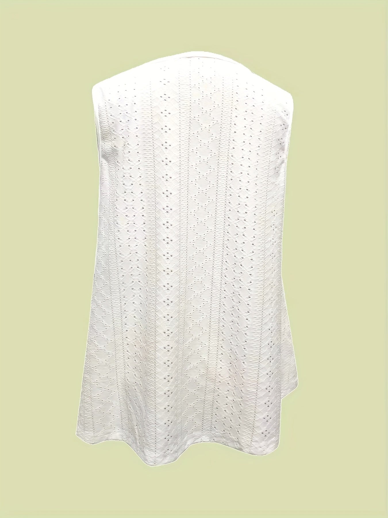 Women's Casual Eyelet Tank Top and Wide Leg Pants Set Polyester Solid Spring Summer