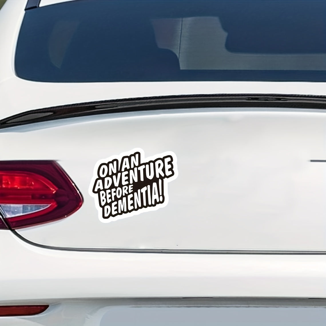 Комплект из 2 наклеек на автомобиль с изображением веселого приключения перед деменцией, виниловая наклейка