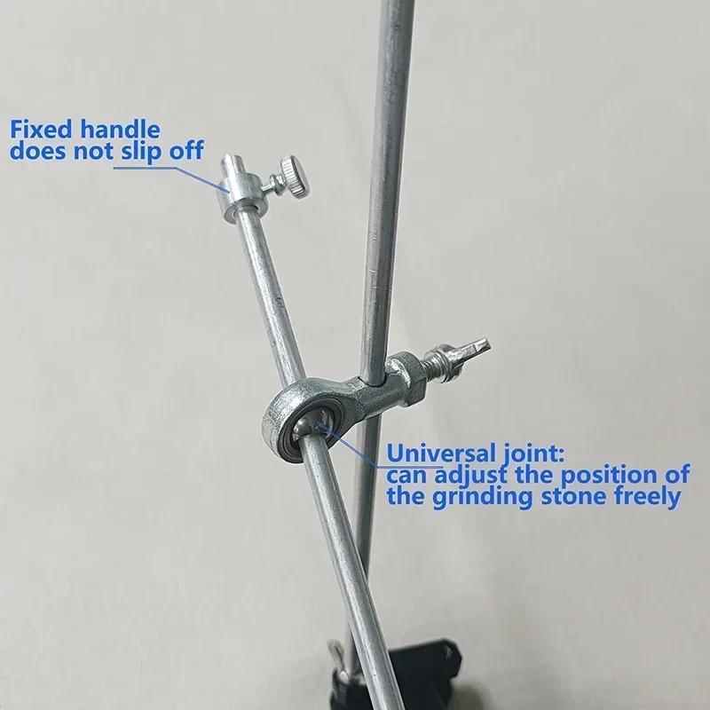 360° Flip Diamond Knife Sharpener with Fixed Angle Petroleum Stone Adjustable Clamp for Kitchen Restaurant Cafe