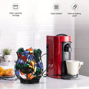 Coffee Pods Organizer Holder Black Large Capacity Capsule Storage Rack