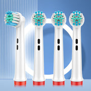 Universal elektr tish cho'tkasi boshlari 4-to'plam, qayta ishlatiladigan, og'iz parvarishi qurilmalari bilan mos keladi