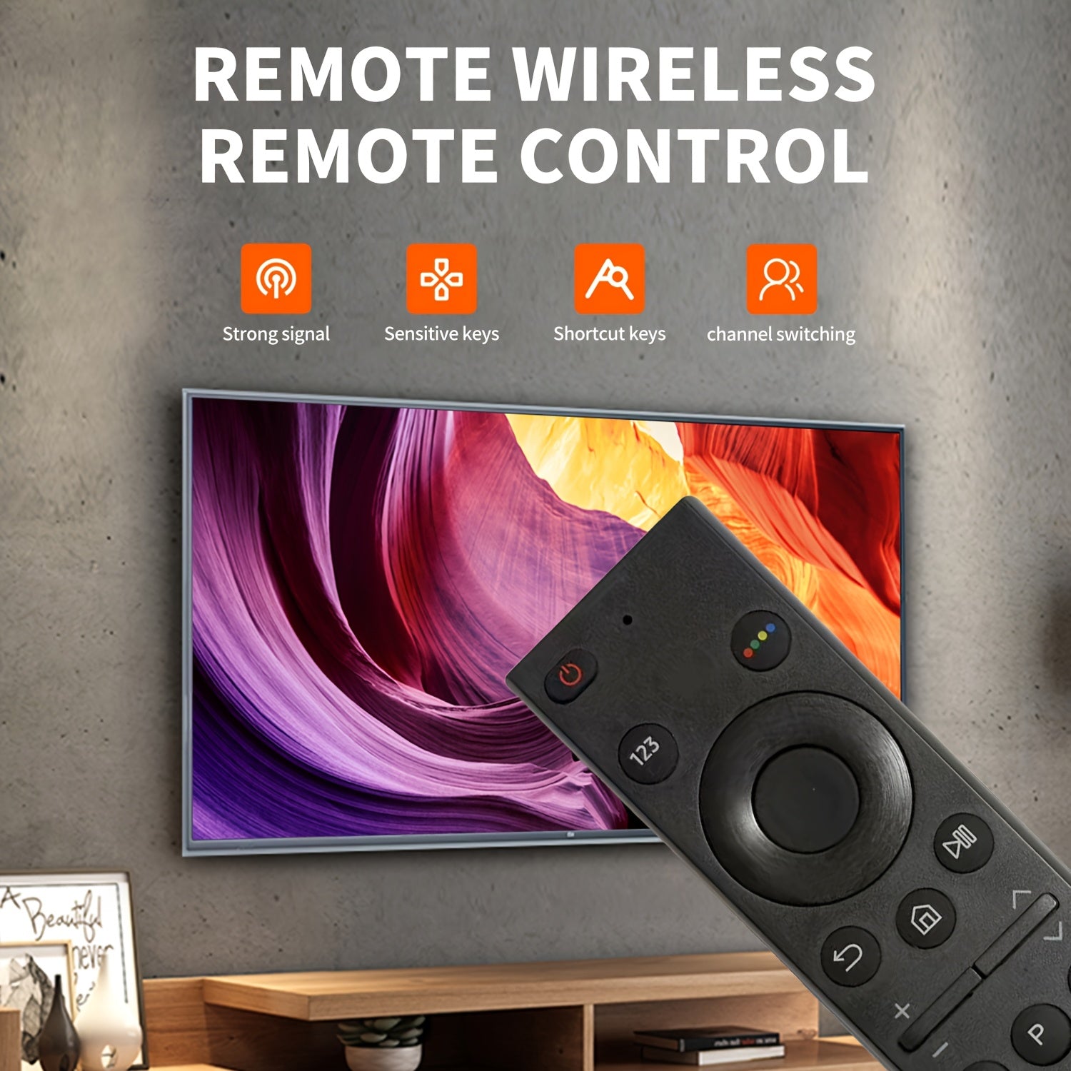 Voice-Controlled Replacement Remote for Smart TV Wireless Voice Search Black